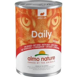 👉 Almo Nature Blik Adult Cat Daily Menu 400 g - Kattenvoer - Kalf