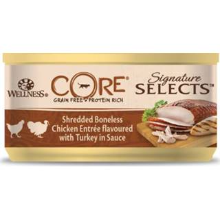 👉 Katten voer Wellness Core Signature Selects Shredded 79 g - Kattenvoer Kip&Kalkoen 76344116301