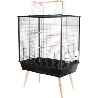 👉 Zolux Vogelkooi Neo Jili - Vogelverblijven - 78x48x112 cm Zwart