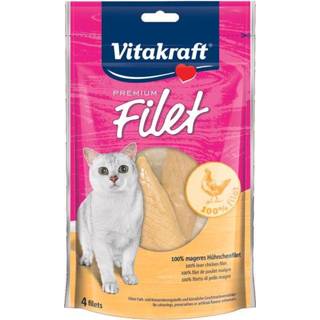 👉 Vitakraft Premium Filet Chicken - Kattensnack - Kip 70 g