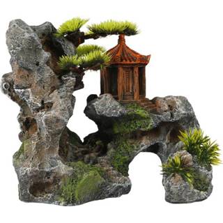 👉 Aqua Della Heiligdom Op Berg - Aquarium - Ornament - 23.7x13x19.5 cm