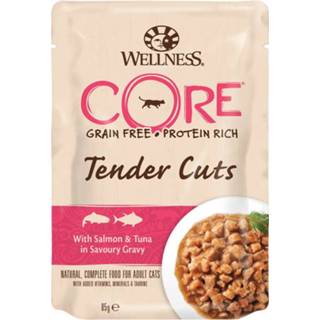 👉 Wellness Core Tender Cuts 85 g - Kattenvoer - Zalm&Tonijn