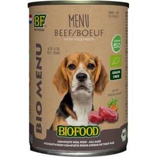 👉 6x400g Biofood Organic Dog Beef Menu Hundefutter nass 8714831500067