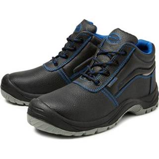 👉 Veiligheids schoen zwart grijs blauw 4work 4w16 Veiligheidsschoen S3 - Werkschoenen Hoog 44 8712377841026