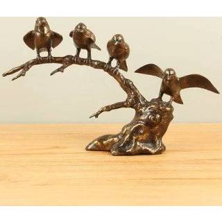 👉 4 vogels op tak uit brons