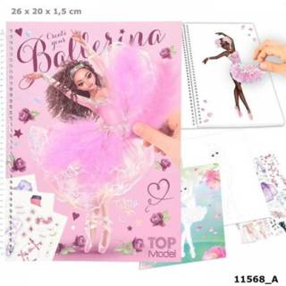 👉 Kleurboek Create Your Topmodel Met Stickers Ballet 4010070586317