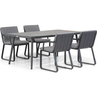 👉 Tuinset antracite aluminium dining sets grijs-antraciet Lifestyle Estancia/Sophia 180cm 5-delig 7423622935902