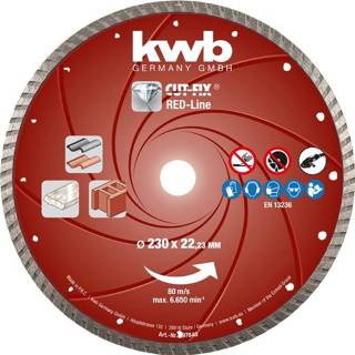👉 Doorslijpschijf rood diamant KWB Cut-Fix Red-Line 230mm 4009317978404