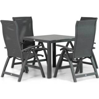 👉 Tuinset grijs-antraciet antracite dining sets Presto Tarenta/Varano 90 cm 5-delig 7423619486455