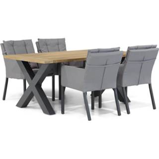 👉 Tuinset outdoor textiel dining sets grijs-antraciet antracite Garden Collections Parma/Cardiff 180 cm 5-delig 7434219971968