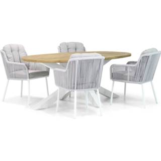 👉 Tuinset rope dining sets wit Santika Tendenza/Bradford 200 cm ovaal 5-delig 7434230597543