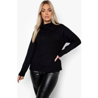 Plus Gebreide Coltrui, Black