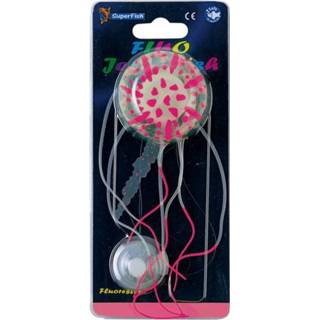 Ornament roze rose s Superfish Fluo Jellyfish - Aquarium 8x4x17 cm 8715897291371