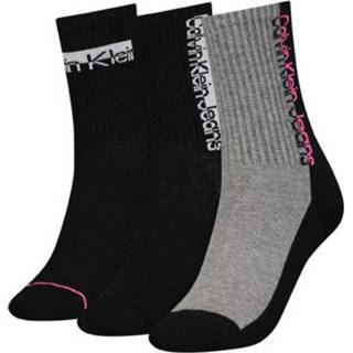 👉 Sokken zwart grijs roze One Size vrouwen Calvin Klein Dames Athleisure 3-pack /Grijs/Roze-One (37-41) 8720245221535