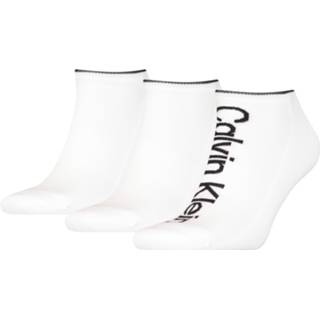 👉 Sneakersokken wit One Size mannen Calvin Klein Heren Athleisure 3-pack Wit-One (40-46)