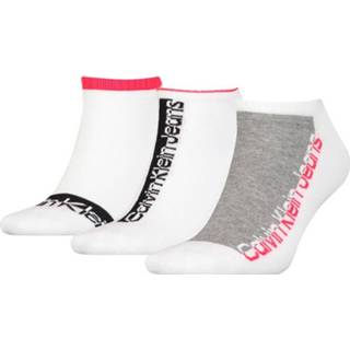 👉 Sneakersokken wit One Size vrouwen roze Calvin Klein Dames Athleisure 3-pack Wit-One (37-41) 8720245221511