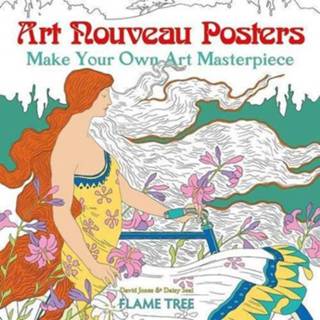 👉 Poster engels Art Nouveau Posters (Art Colouring Book) 9781787552906