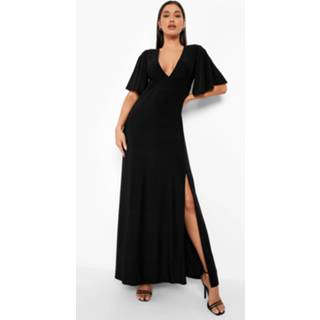 👉 Strakke Maxi Jurk Met Uitgesneden Schouders En Laag Decolleté, Black