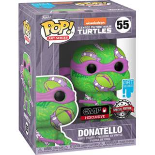 👉 Figuurtje multicolor vinyl unisex Teenage Mutant Ninja Turtles - Donatello (Art Series) (inkl. Protector Box) Figur 55 Funko Pop!