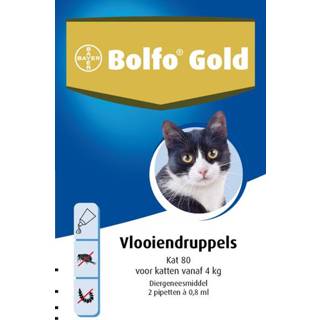 👉 Bolfo Gold Kat 80 - Anti vlooienmiddel - 2 stuks Van 4 Kg