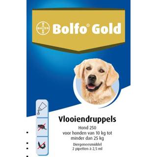 👉 Bolfo Gold Hond 250 - Anti vlooienmiddel - 2 stuks 10 - 25 Kg
