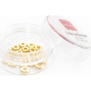 👉 Kralendoosje goud active La petiteépicerie met 20 heishi kralen - 6 mm