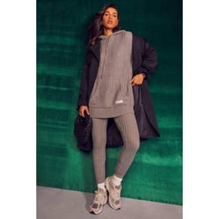 👉 Dikke Gebreide Leggings, Charcoal