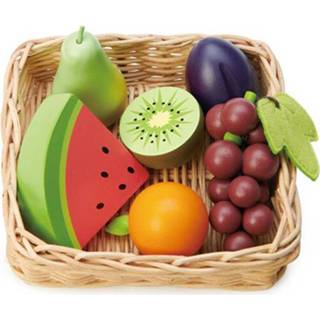 👉 Gevlochten mand active mannen Tender leaf toys met fruit - 7st