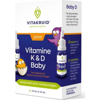 👉 Babyvitamine active baby's Vitakruid Baby Vitamine K&D 2x 10 ml 8717438691800