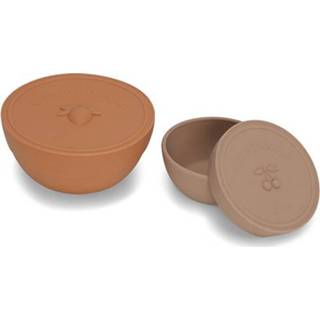 👉 Snackdoosje rood siliconen terracotta active Konges sløjd snackdoosjes - blush red 2st 5712982711250