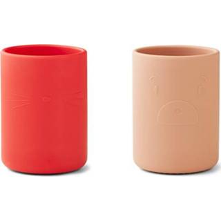 👉 Drinkbeker rood siliconen rose active Liewood drinkbekers ethan - apple red tuscany mix 2st 5713370561433