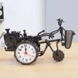 👉 Retro klok active kinderen K0931 Ornamenten Bureau Pen Buis Tractor Model Speelgoed Alarm (Oude Koper)