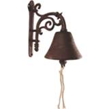 👉 Deurbel bruin gietijzer bloem 20 cm