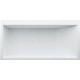 👉 Kartell•LAUFEN inbouwbad Solid Surface hoek links met frame 170x86x44cm verlichte afvoer voorzijde, wit