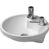 👉 Wit Duravit Architec ronde inbouwwastafel met kraangat links en gat voor zeepverdeler rechts 40 cm, 4021534085901