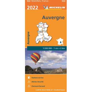 Wegenkaart unisex Michelin Regional 522 Auvergne-Limousin 2022 9782067254480