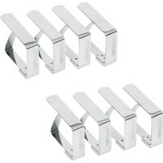 👉 Tafelkleed RVS Set Van 4x Klemmen - Tafelkleedklemmen 8719538913660