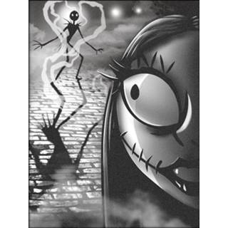 👉 Unisex Hoofdmateriaa Papier wit zwart The Nightmare Before Christmas - Misfit Love Is Eternal Ingelijste Afbeelding 5051265940162