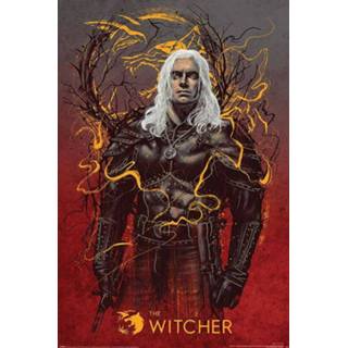 Poster unisex Hoofdmateriaa Papier meerkleurig The Witcher - Geralt Wolf 5050574349215