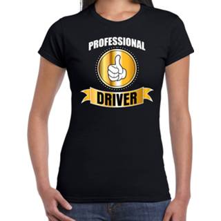 👉 Shirt active vrouwen zwart Professional driver / professionele chauffeur t-shirt dames - cadeau