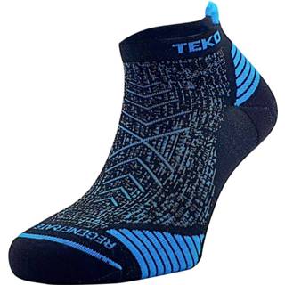 Hard loop sokken XL uniseks blauw zwart Teko - Ecorun Low Cut Light Half Cushion Hardloopsokken maat XL, blauw/zwart 5060695150782