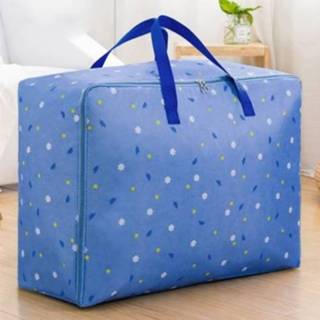 👉 Opbergtas active Oxford Doek Quilt Vochtbestendige&Waterdichte Rits Draagbare Bewegende Bagage Tas, Specificatie: 70x50x30cm (Bluework)