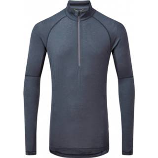 👉 XXL mannen blauw zwart ARTILECT - Boulder 125 1/4 Zip Merino-ondergoed maat XXL, zwart/blauw 195928100663