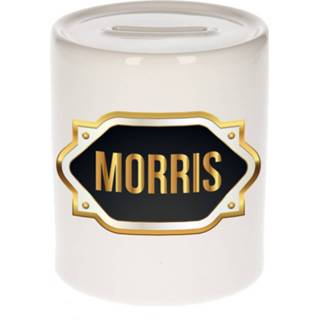 👉 Spaarpot gouden keramiek multikleur Naam Cadeau Morris Met Embleem - Spaarpotten 8720276924856