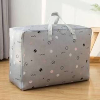 👉 Opbergtas active Oxford Doek Quilt Vochtbestendige&Waterdichte Rits Draagbare Bewegende Bagage Tas, Specificatie: 58x38x22cm (Ash Circle)