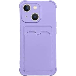 👉 Siliconen hoesje paars Card Armor Series iPhone 13 Mini - 9145576234358