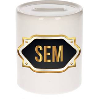 👉 Spaarpot gouden keramiek multikleur Naam Cadeau Ted Met Embleem - Spaarpotten 8720276926041