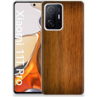 👉 Bumper hoesje hout Xiaomi 11T | Pro Donker 8720632065483