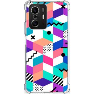 👉 Houten blok Xiaomi 11T | Pro Shockproof Case Blokken Kleurrijk 8720632371577