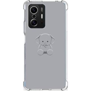 👉 Bumper hoesje grijs baby's Xiaomi 11T | Pro Stevig Baby Olifant 8720632227553